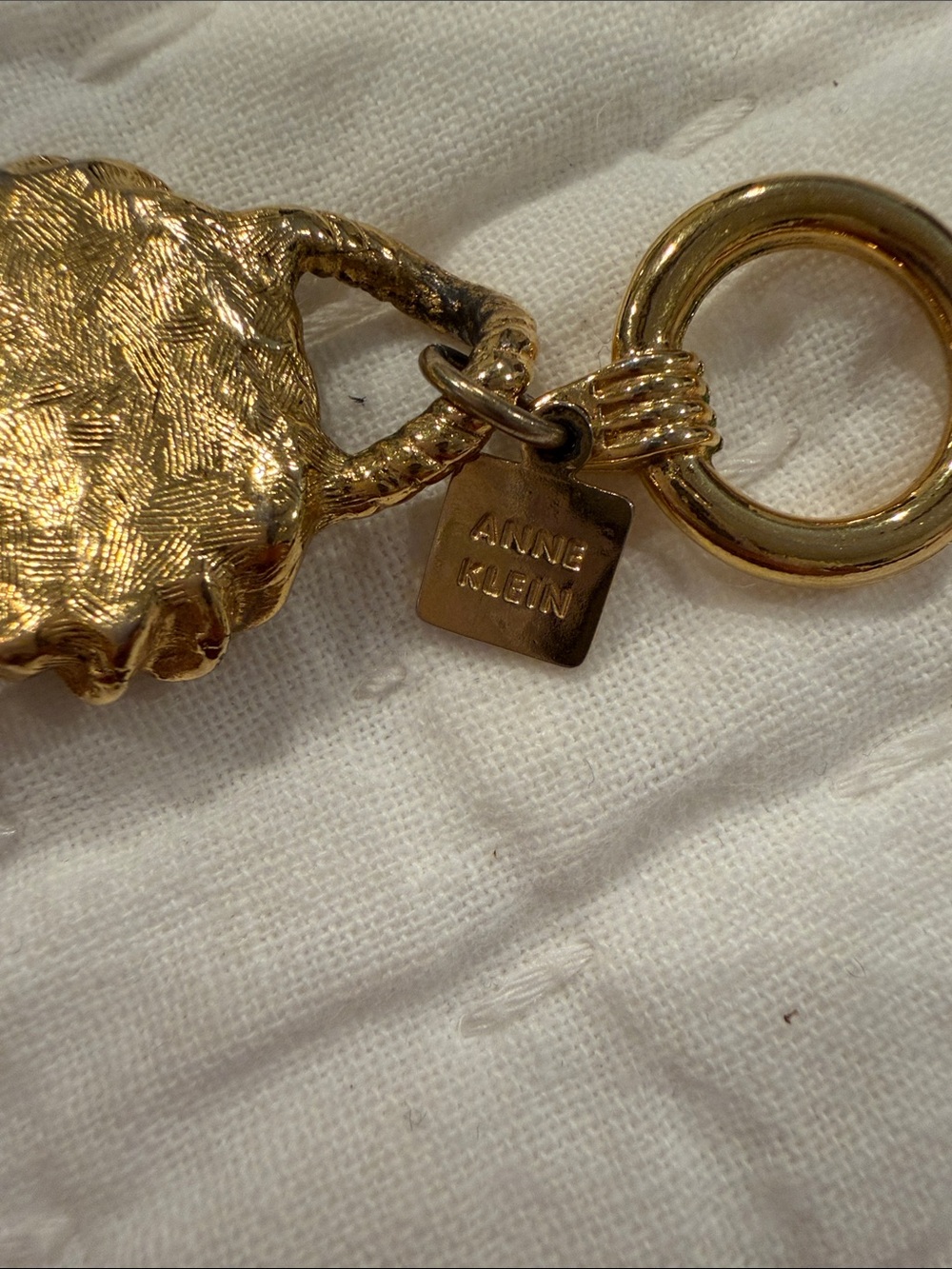 Anne Klein Gold-Tone Black Cameo Link Necklace - Picture 3 of 4